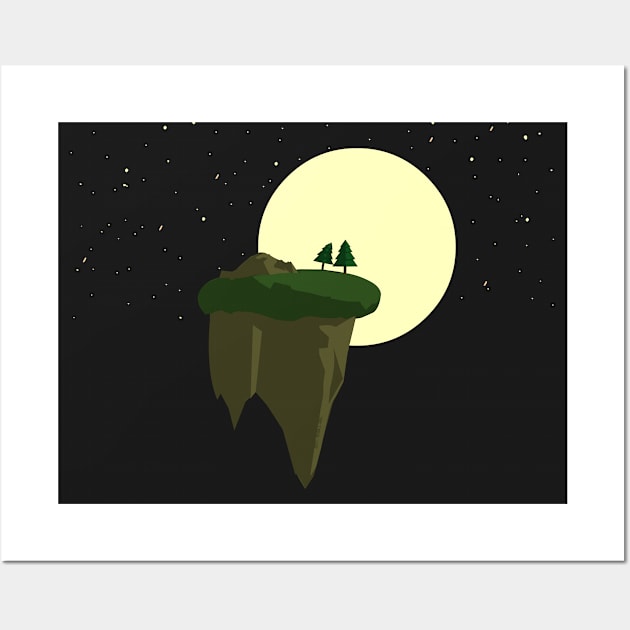 Moonlit Trees Wall Art by RyanJGillDesigns